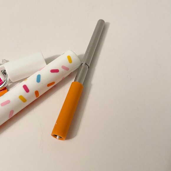 Extendable Dunkin Donut Reusable Straw Carrying Case and Cleaning Brush - Picture 7 of 13